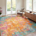 RELEANY Washable Area Rugs 4'x6' Non-Slip Modern Abstract Soft by RELEANY