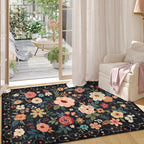 DUKINO 2x3 Rugs for Entryway, Floral Indoor Washable Door Mat, Non Slip Boho - Image 6