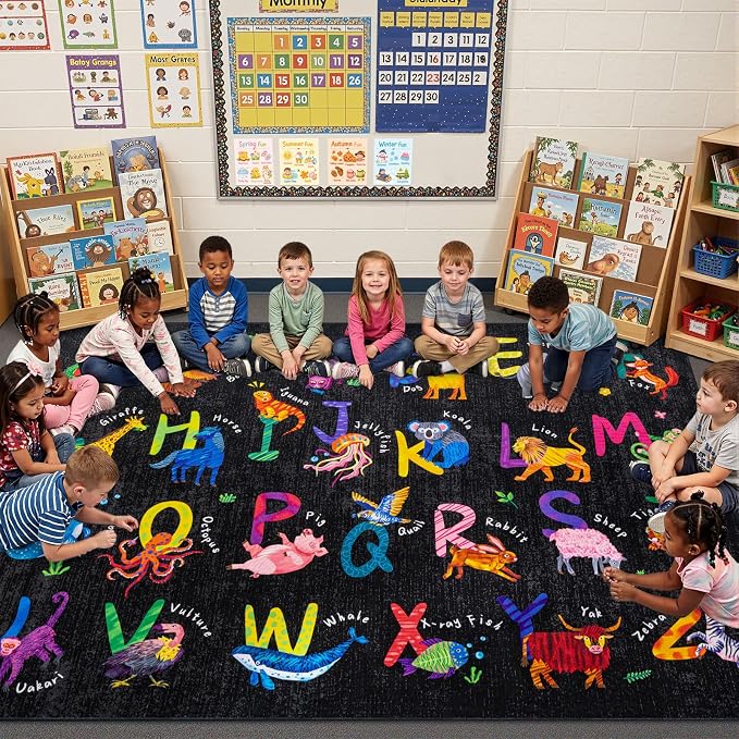 5x7 ABC Classroom Rug for Kids Playroom, Alphabet Rug by Unknown