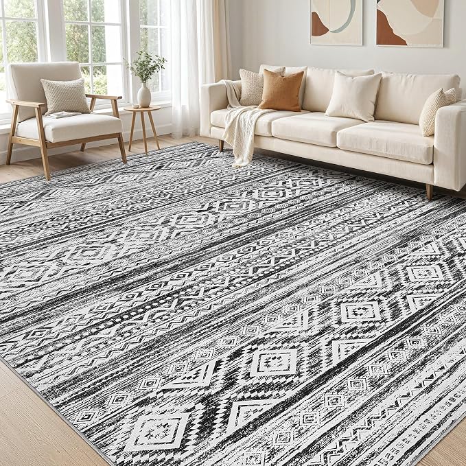 cotiled 12x15 Area Rugs Living Room Rug: Washable Boho Rugs by COTILED