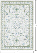 Blue and Green 4x6 Rugs for Small Living Room - Image 2