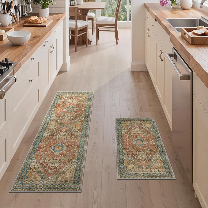 GENIMO Kitchen Rugs Non Slip Washable, Cushioned Standing Mat, Kitchen Runner - Image 3