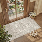 Madane Washable Area Rug 2x4, Small Entryway Rug Non-Slip Vintage Door Mat - Image 3