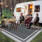HappyTrends Outdoor Rug Reversible Portable Plastic Straw Camping Rugs - Image 3
