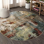 Lahome Modern Abstract Round Rug 4Ft by Lahome
