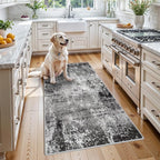 3x4 Washable Entryway Rug – Non-Slip Modern Abstract Small Area Rug by BYYVOORugsforYourHome