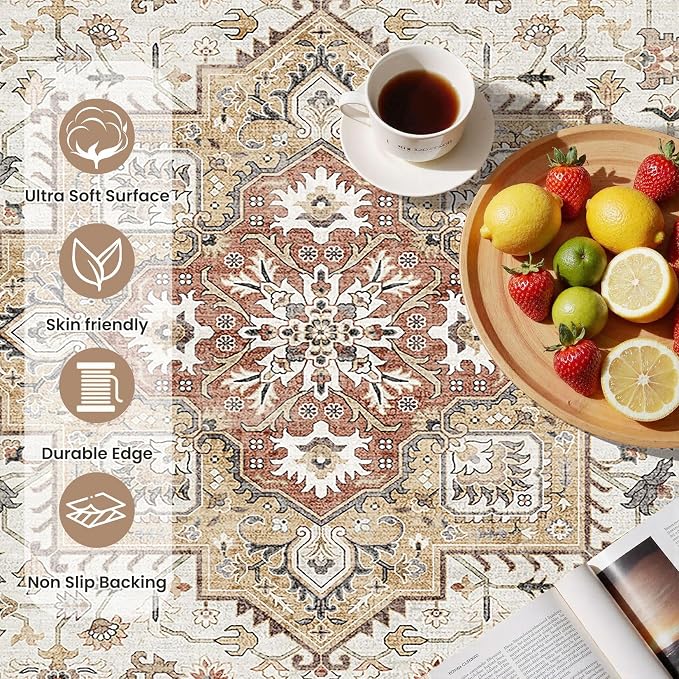Vintage Living Room Area Rug 2x3 - Image 6
