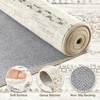 Nakagishi 10x12 Area Rug Living Room: Washable Boho Large Neutral Modern Soft - Image 3