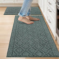 COSY HOMEER Kitchen Rugs Sets 2PCS, Non-Slip Washable Kitchen Mats by COSYHOMEER