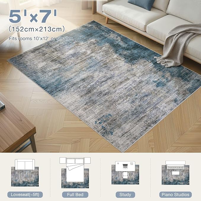 DMOYEST 5x7 Area Rug - Image 7