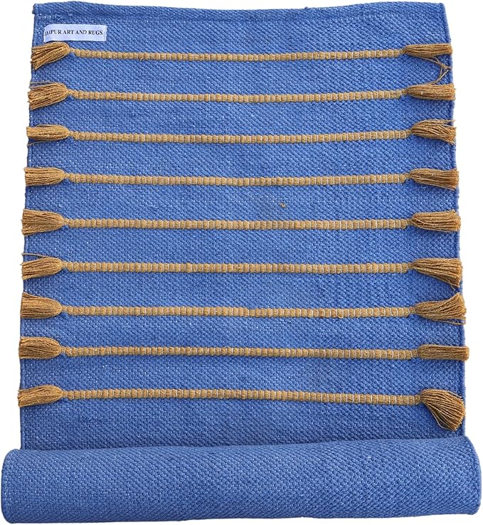 Jaipur art & Rugs Cotton Yoga Mat by JAIPURARTANDRUGS