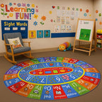 KC Cubs Multi Color Letter Print Power-Loomed ABC Alphabet, Numbers and Shapes by KCCubsKidsHomeandFurnishing