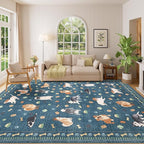 DUKINO 8x10 Area Rug, Non Slip Washable Animal Dog Rug - Image 6