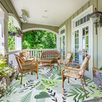 Lahome Leaf Indoor Outdoor Rugs, 6x9ft Non Slip Outdoor Patio Rug - Image 5