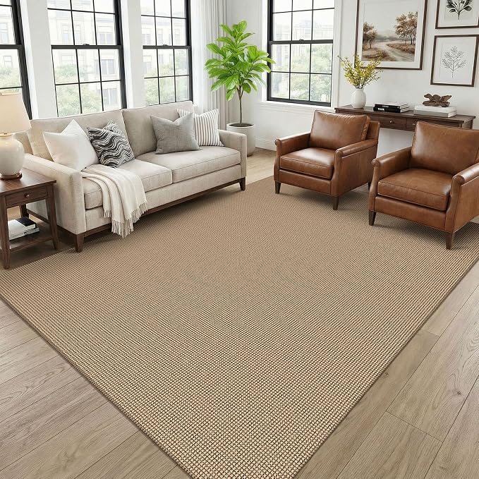 KOZYFLY Washable Area Rug 6x9 ft Rubber Backed Non Slip Rugs by KOZYFLY