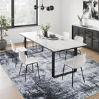 5x5 Area Rug Living Room Rug: Washable Modern Abstract Soft Thin Rug Indoor - Image 4