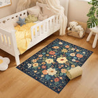 DUKINO 3x4 Area Rug, Lightweight Non Slip Washable Floral Rug, Indoor Low Pile - Image 4