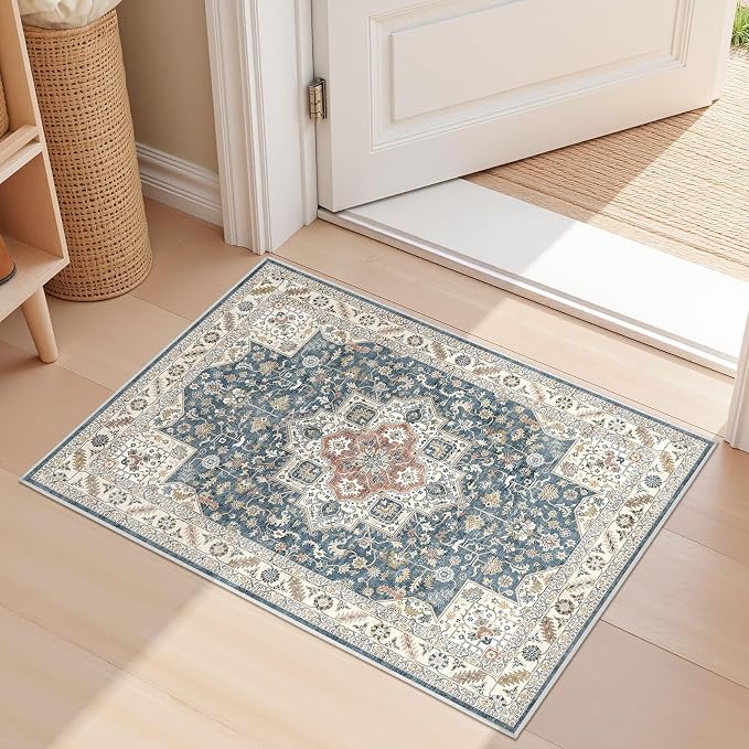 Vintage Entryway Area Rug 2x3 by COTILED