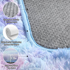 ONASAR Rainbow Runner Rugs for Bedroom Living Room, Fluffy 2x6 Bedside Hallway - Image 3