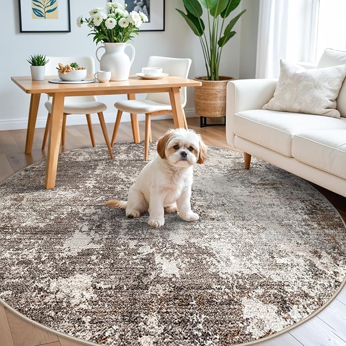 Round Rug Washable Non-Slip 6ft - Image 3