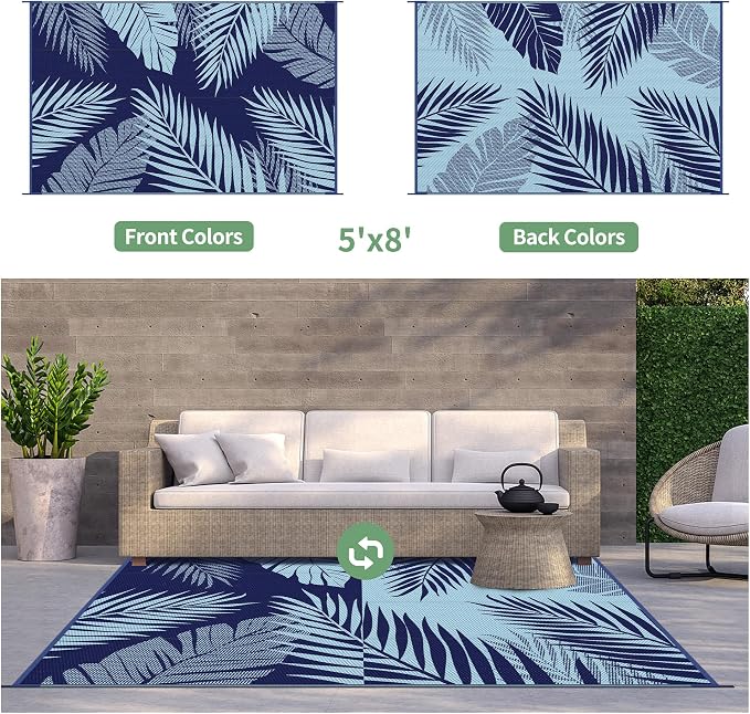 GENIMO Outdoor Rug 5' x 8' Waterproof - Image 2