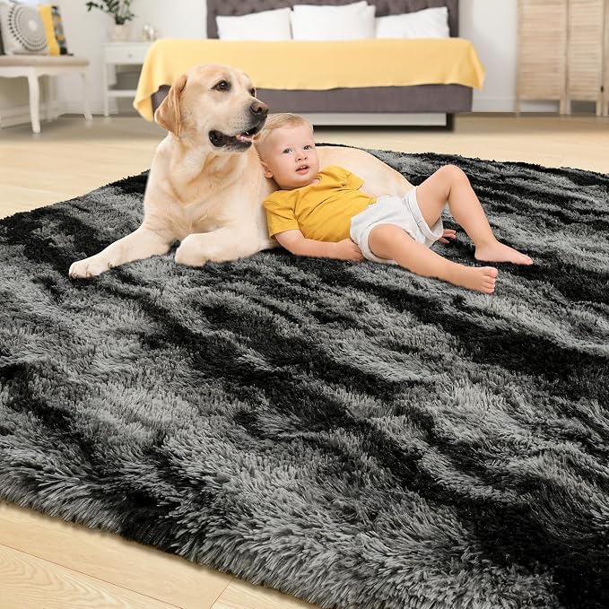 Tepook Fluffy Large Rugs for Living Room, 8x10 Area Rugs for Bedroom, Modern - Image 4
