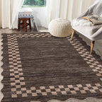 GarveeHome 8x10 Area Rug for Living Room Scalloped Washable Large Bedroom Rug by GarveeHome