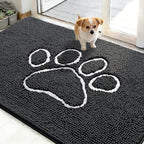 OLANLY Dog Door Mat for Muddy Paws 48x30, Paw Print Design, Absorbs Moisture by OLANLY