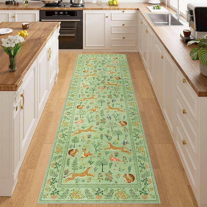DUKINO 2.6x8 Rug for Hallway, Washable Kitchen Runner Rug - Image 5