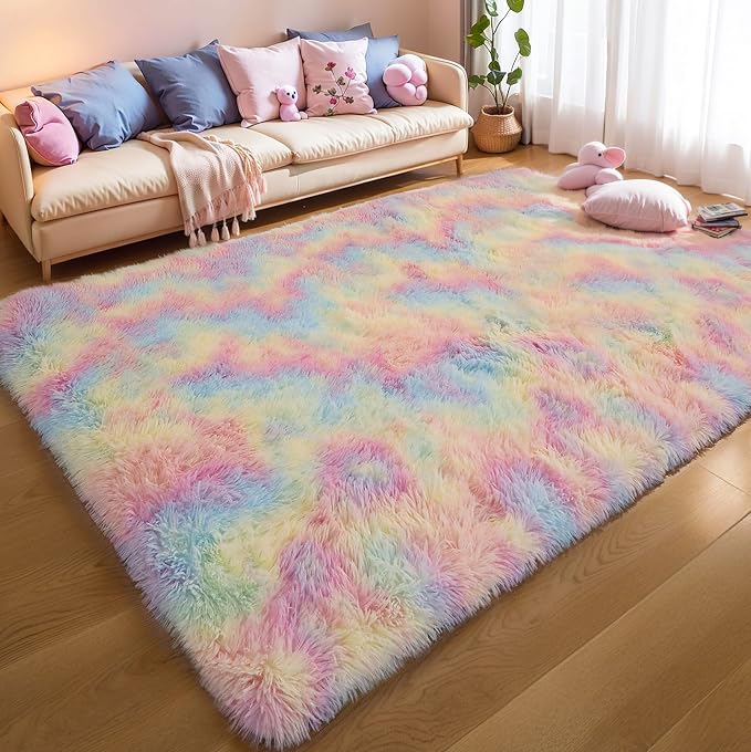 KCHOWUA Fluffy Fuzzy Unicorn Rugs - Image 6