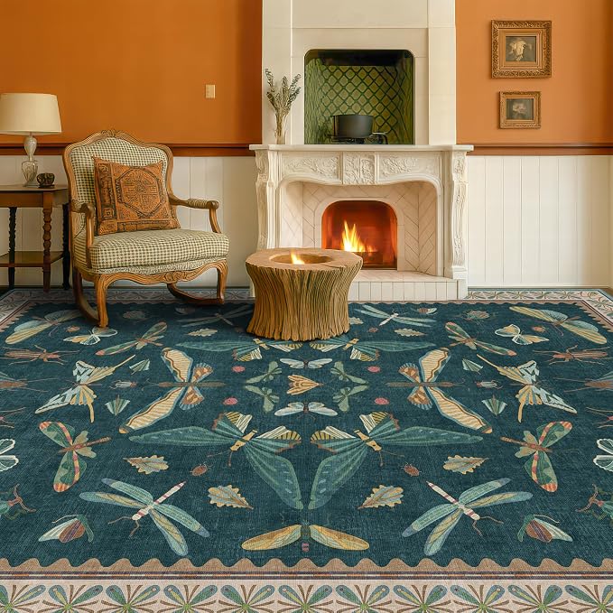 Hazo Haus Oriental Blue and Green Area Rugs by HazoHaus