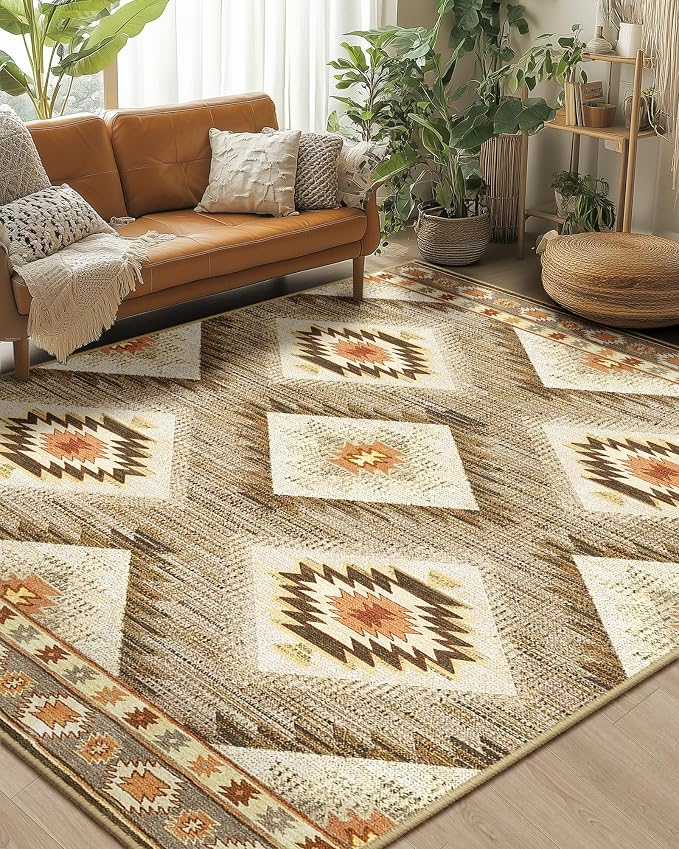 BESTSWEETIE Area Rug 10x14 Rug Machine Washable Non-Slip Low Pile Print Pattern - Image 8