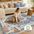 5x7 Washable Area Rug, Large Rugs - Image 3