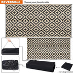 SAND MINE Waterproof Outdoor Rug 9x18 ft, Plastic Reversible Rug, Modern Area - Image 4