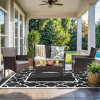 GENIMO 8 ' x 10 ' Outdoor Rug for Patio Clearance, Waterproof Indoor Outdoor - Image 5