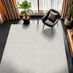CAMILSON Easy Jute Rug 4x6, Indoor Outdoor Off-White Color Fiber Area Rugs - Image 9