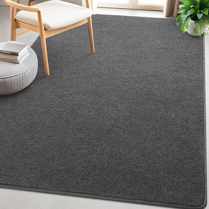 4x6 Feet Grey Area Rugs for Bedroom, Indoor Washable Memory Foam Rug for Living - Image 8