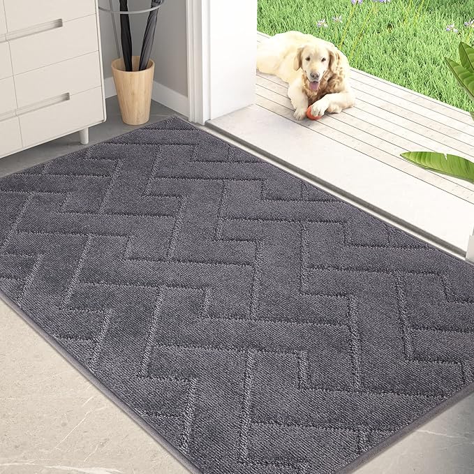 PURRUGS Dirt Trapping Door Mat 32" x 47", Non-Slip Machine Washable Entry Rug by PURRUGS