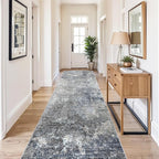 4x10 Wide Runner Rug for Hallway, Washable Non Slip Long Kitchen Rug, Soft Low - Image 3