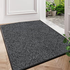 Indoor Door Mat 17"x30", Low-Profile Welcome Front Door Mat Indoor Entrance by NaolotureHome