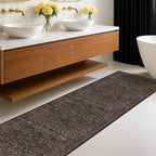 Dark Brown Washable 2x8 Runners by HazoHaus