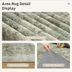 Soalmost Abstract Rug 8x10 Large Living Room Neutral Modern Washable Area Rugs - Image 6