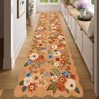 DUKINO 2x8 Washable Runner Rug, Lightweight Soft Floral Hallway Rug Runner - Image 5