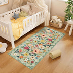 DUKINO 2x5 Runner Rug for Hallway, Washable Kitchen Floral Runner Rug - Image 7