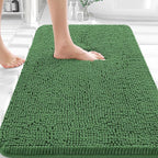 OLANLY Bathroom Rugs 35x24, Extra Soft Absorbent Chenille Bath Rugs, Rubber by OLANLY
