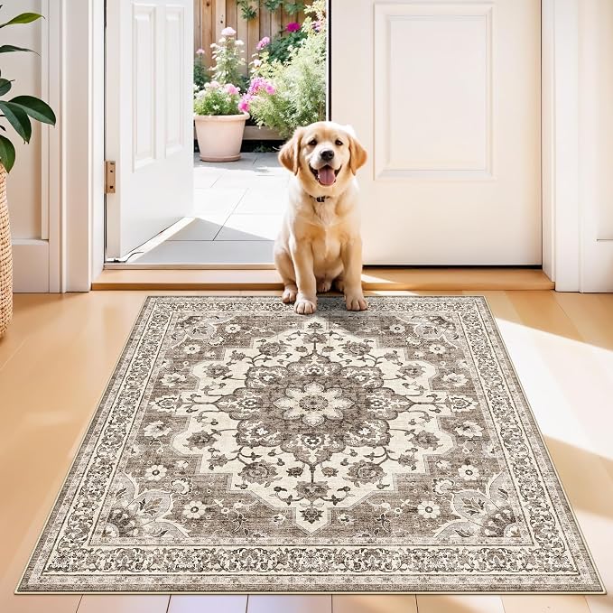 TOPRUUG Beige Washable Entry Rug by TOPRUUG