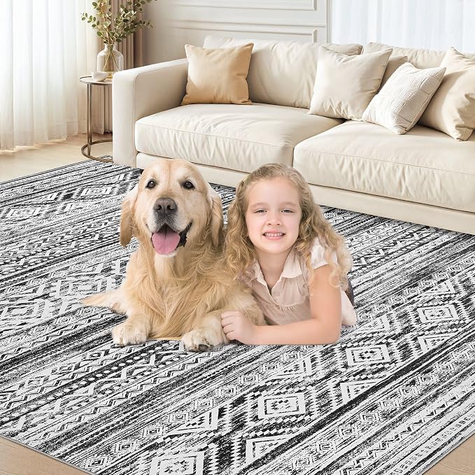 cotiled 5x7 Area Rugs Living Room Rug: Washable Boho Rugs - Image 9