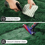 Dark Green Rugs for Bedroom, 4x6 Fluffy Area Rugs for Living Room, Small Fuzzy - Image 4