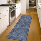 Hazo Haus Non Slip 2x6 Dark Blue Kitchen Runner Rug by HazoHaus