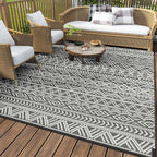MontVoo-Outdoor Rug Waterproof 6x9 ft Outdoor Carpet Patio Rug Mat Reversible by MontVoo